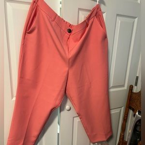River Island. Size 24. Pink straight leg pants.